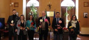 La Giunta Comunale durante la presentazione di Borgo in Fiore